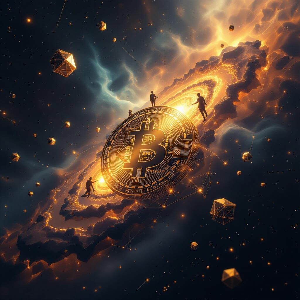 Bitcoin Blockchain Network as Cosmic Constellation