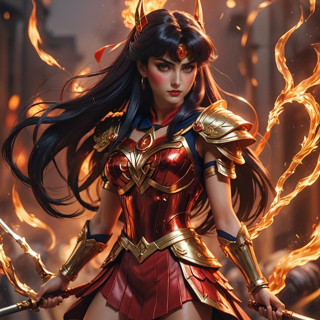 Hyperrealistic Portrait of Sailor Mars