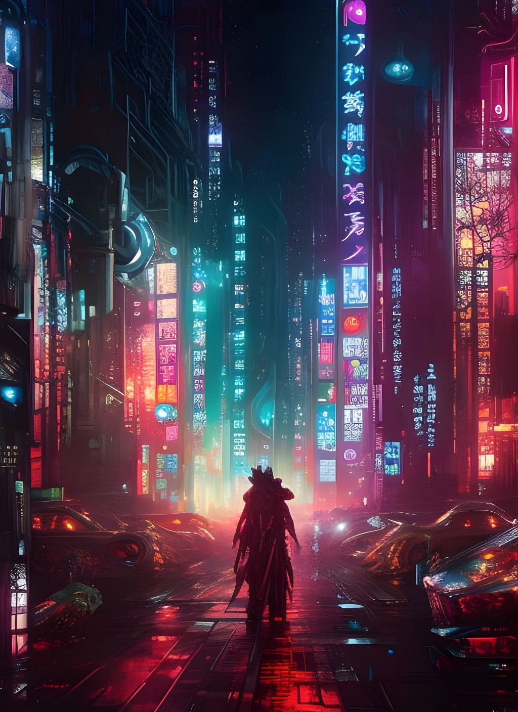Neofuturistic Tokyo Cityscape: Hyperdetailed Digital Illustr...