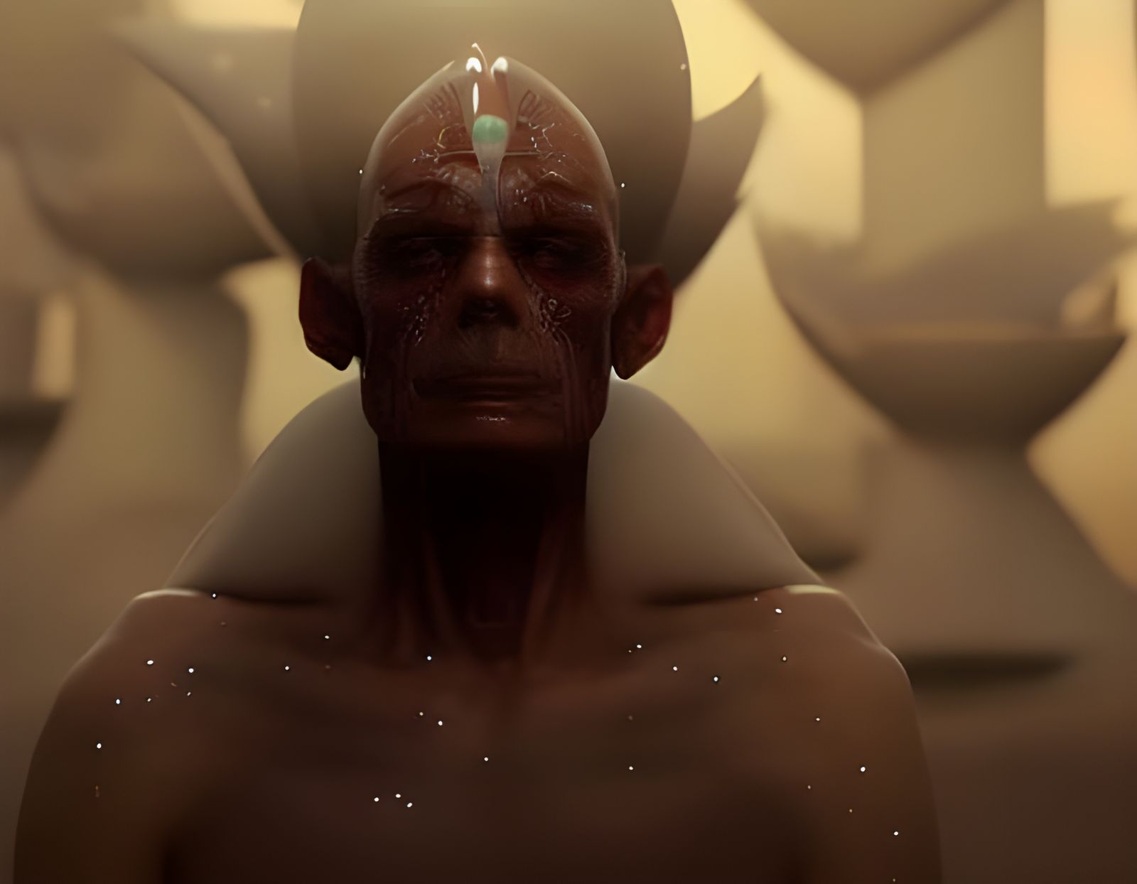 Bizarre Futuristic Feast in Hyperrealistic Detail