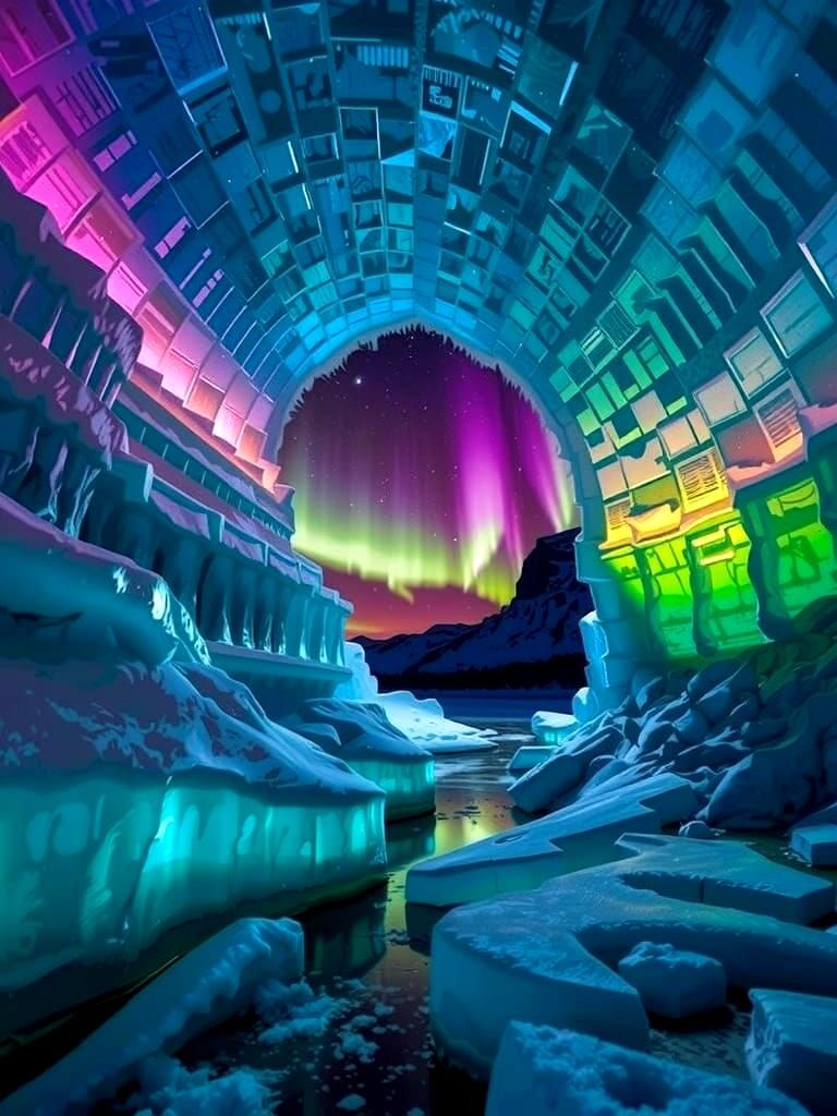 Icy Futuristic Subway Station of the North