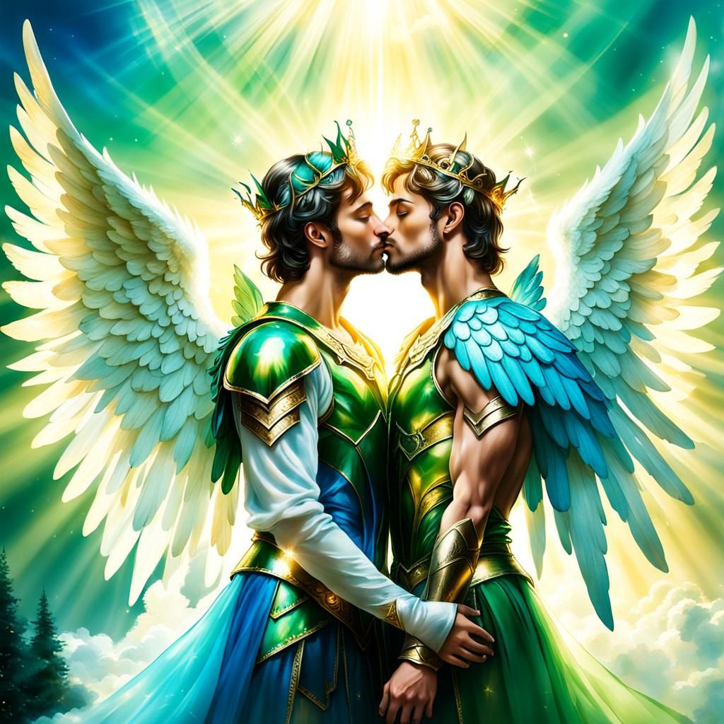 Fairy and Angel Kings Share a Kiss