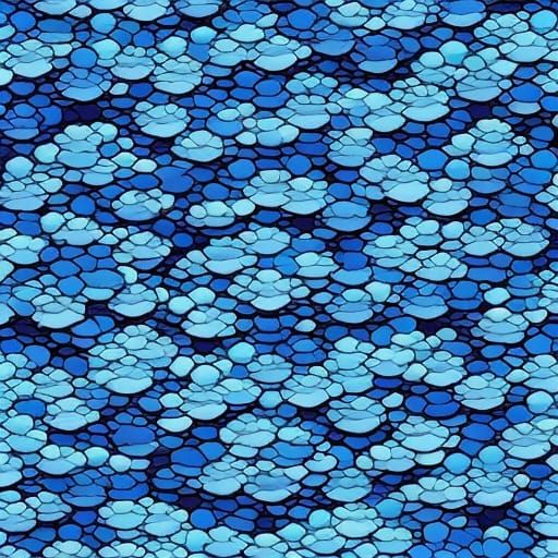Smurf Tessellations in Anime Art Style