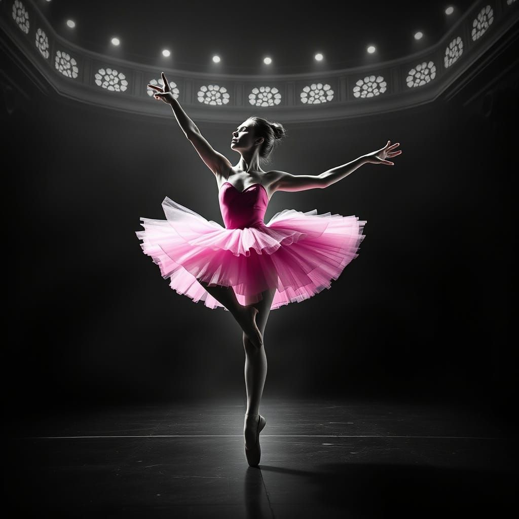 Emma Watson Ballet in Moody Charcoal Style