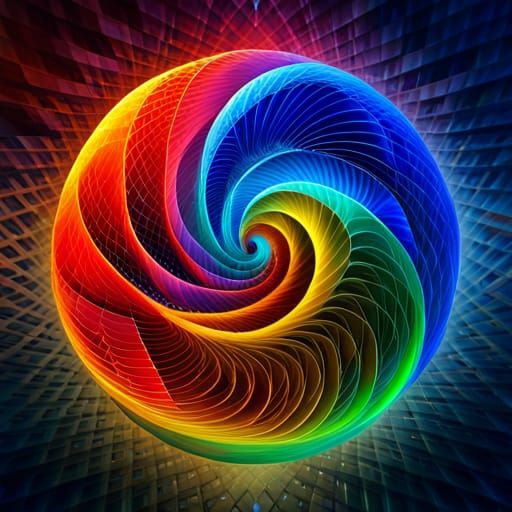 Colorful Geometric Abstract Art in 3D