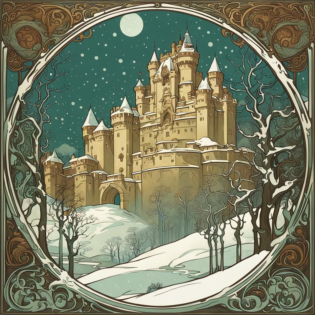 Winterfell Castle: Art Nouveau by Mucha
