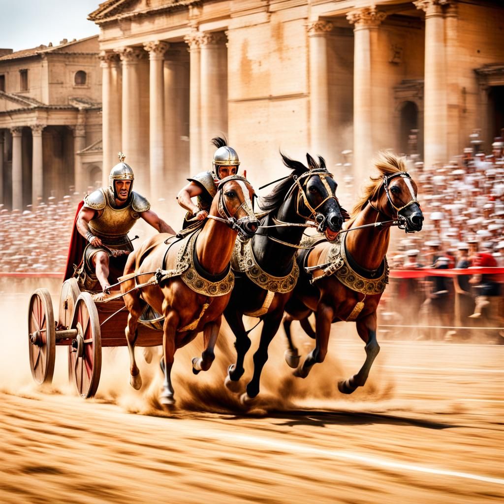 Epic Roman Chariot Race