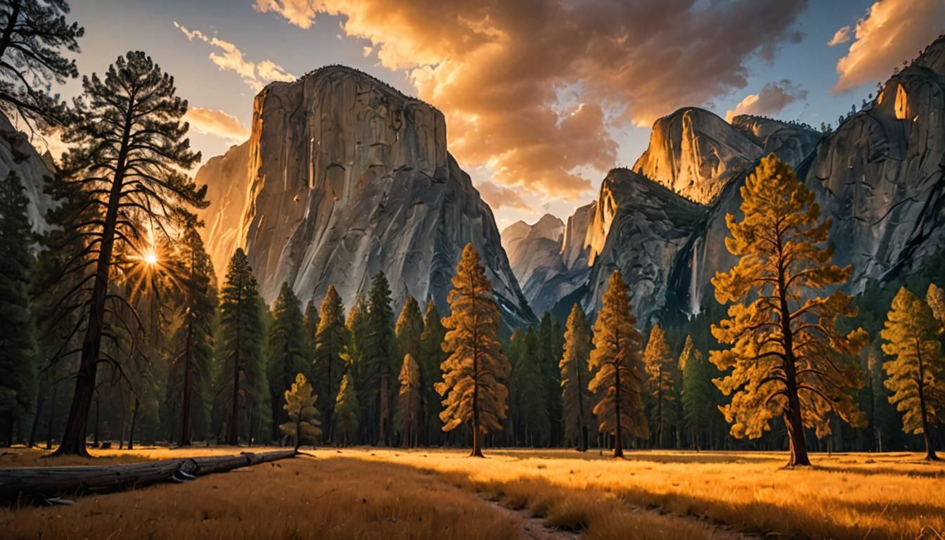 El Capitan Sunset: Yosemite National Park Oil Painting