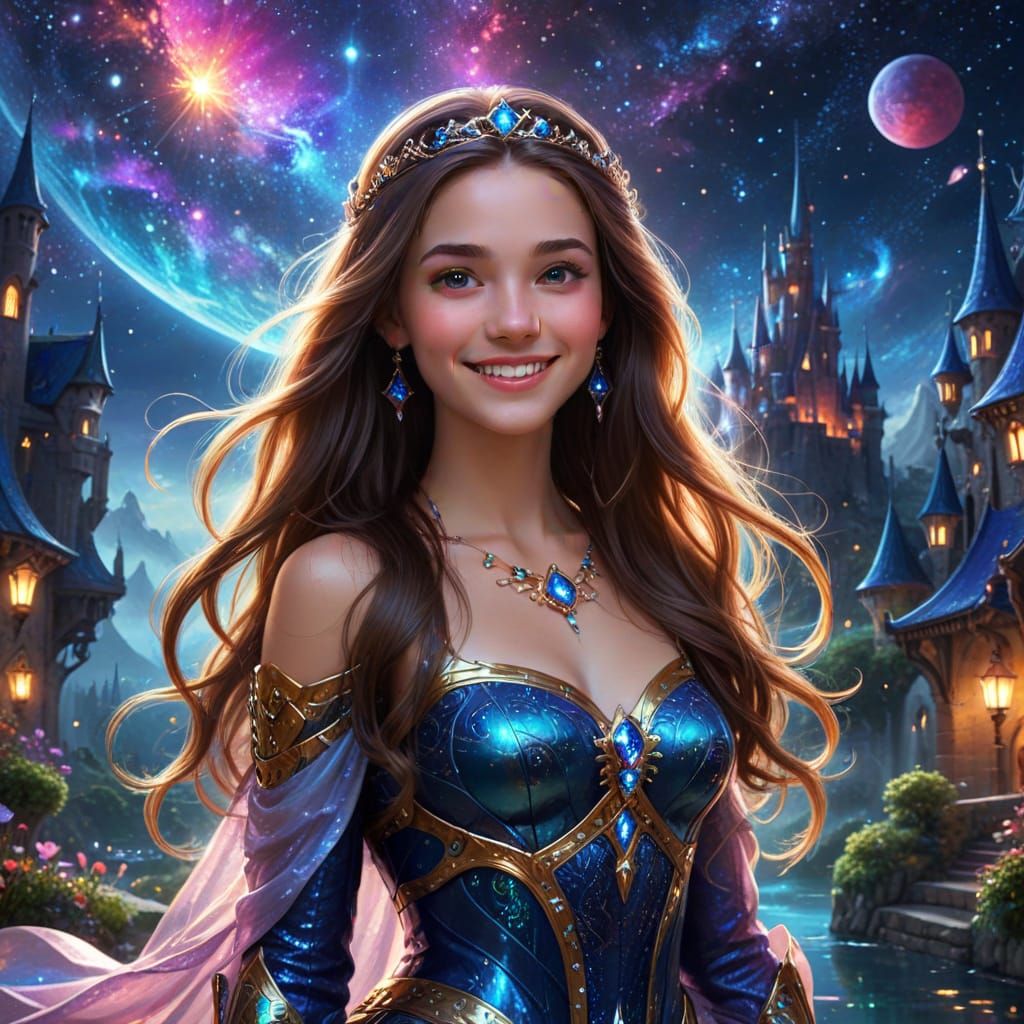 Princess of a Vibrant Galactic Utopia