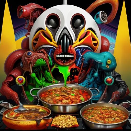 Surreal Cubist Dreamscape of Anthropomorphic Organs