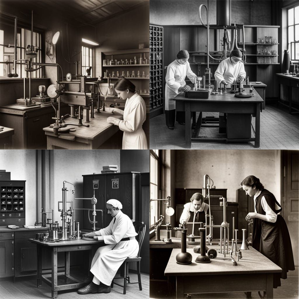 Vintage Chemistry Laboratory Photography: High Quality