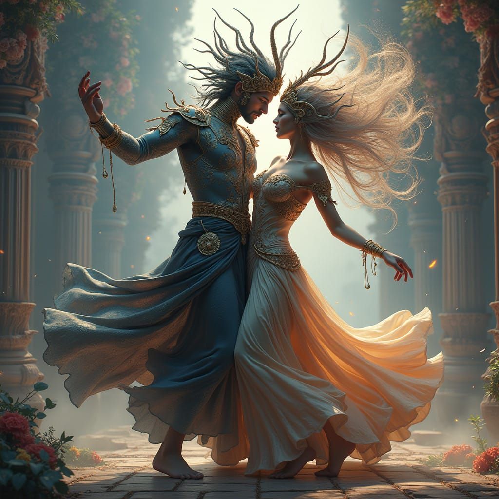 Ethereal Dance Scene in Unreal Engine 5 Style