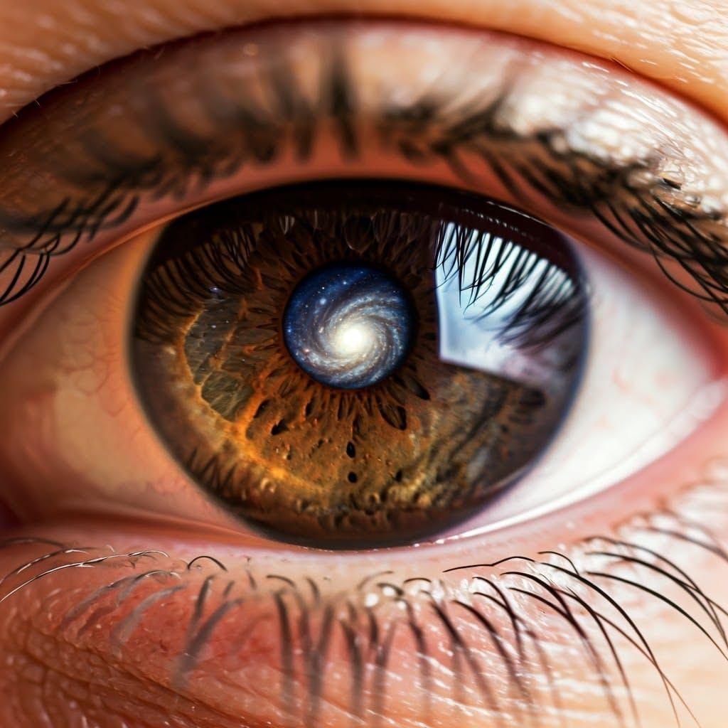 Cosmic Eye: A Galaxy Within the Pupil