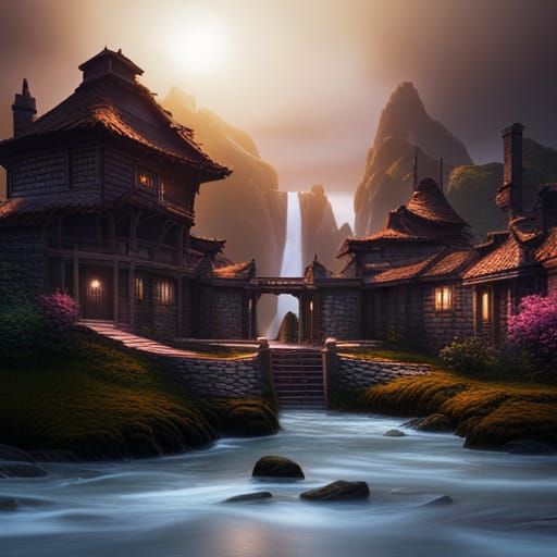 Fantastical Space Scene in Deep Color