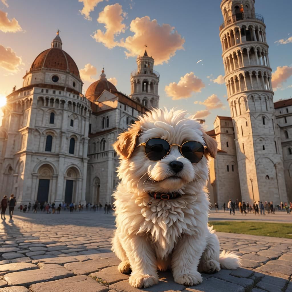Cool Dog near the Leaning Tower of Pisa. Where do you think ...