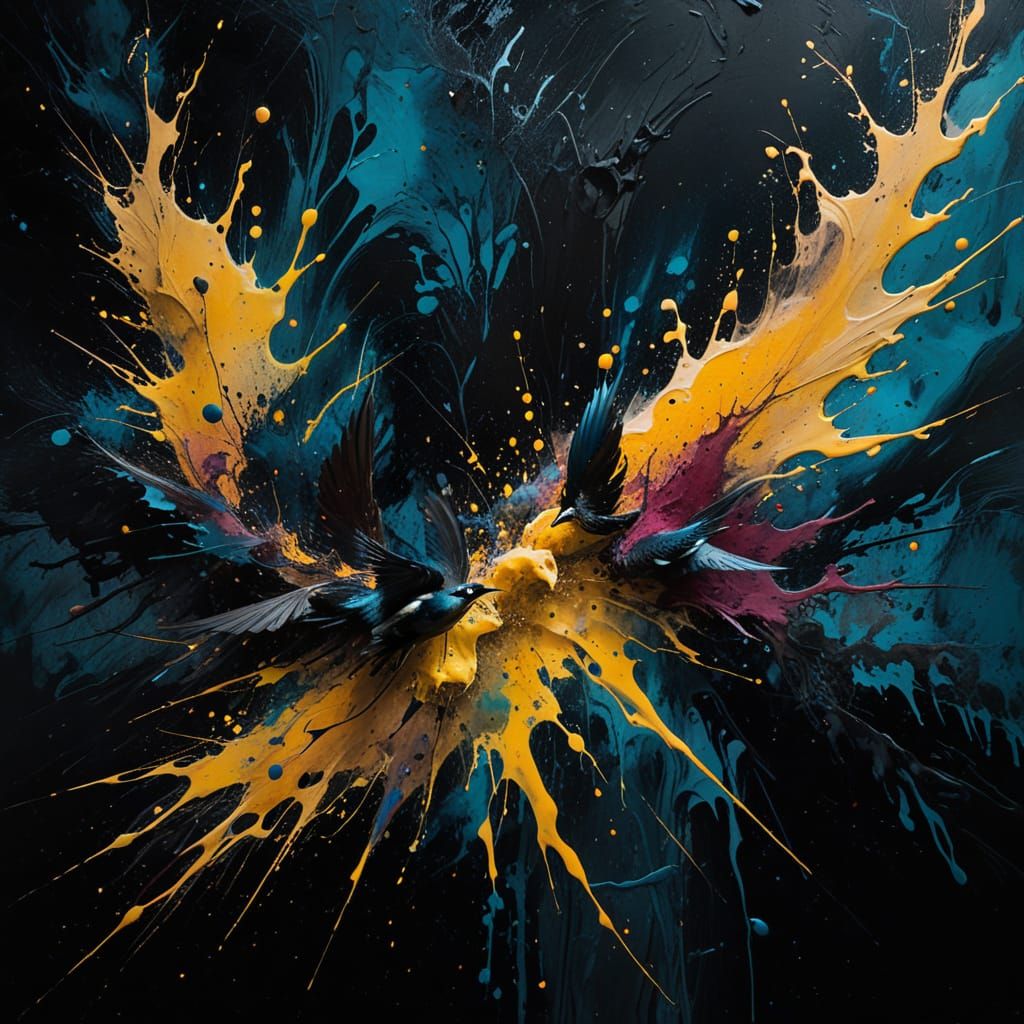 Abstract Expressionist Dishwater Spill: Bird's Eye View