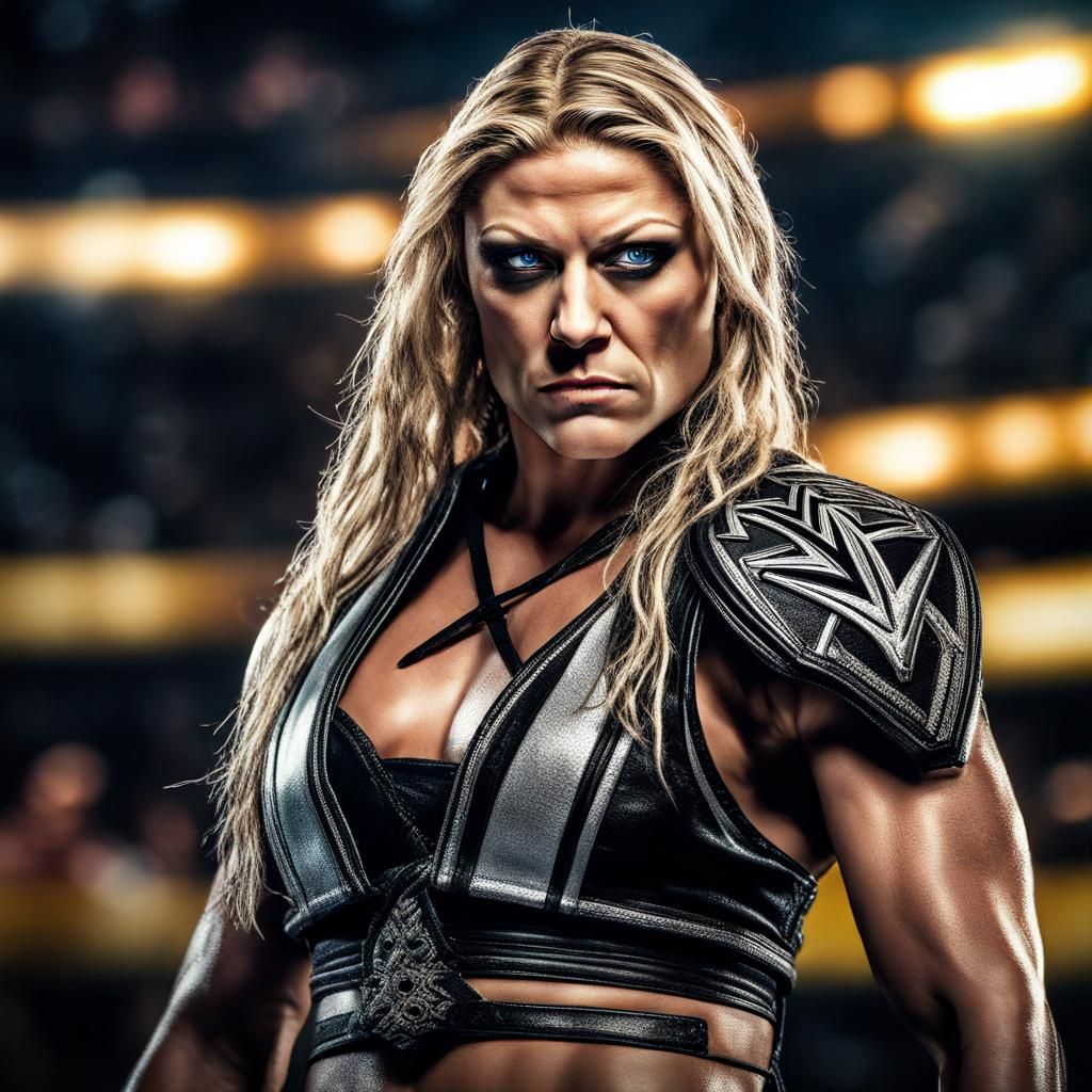 Edge Spears Saraya: Hyperrealistic Wrestling Action