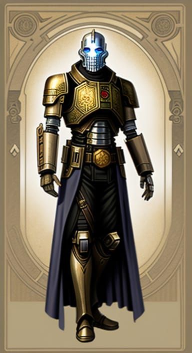 Warforged in Art Nouveau Style