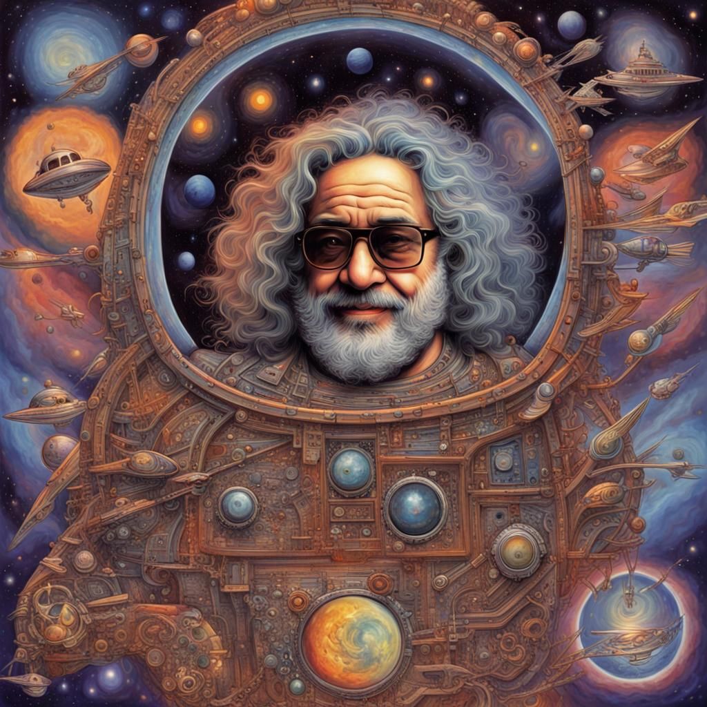 Jerry Garcia's Spaceship Jam: A Digital Painting