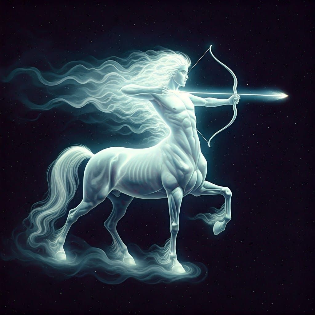 Ethereal Sagittarius Centaur Made of Starlight
