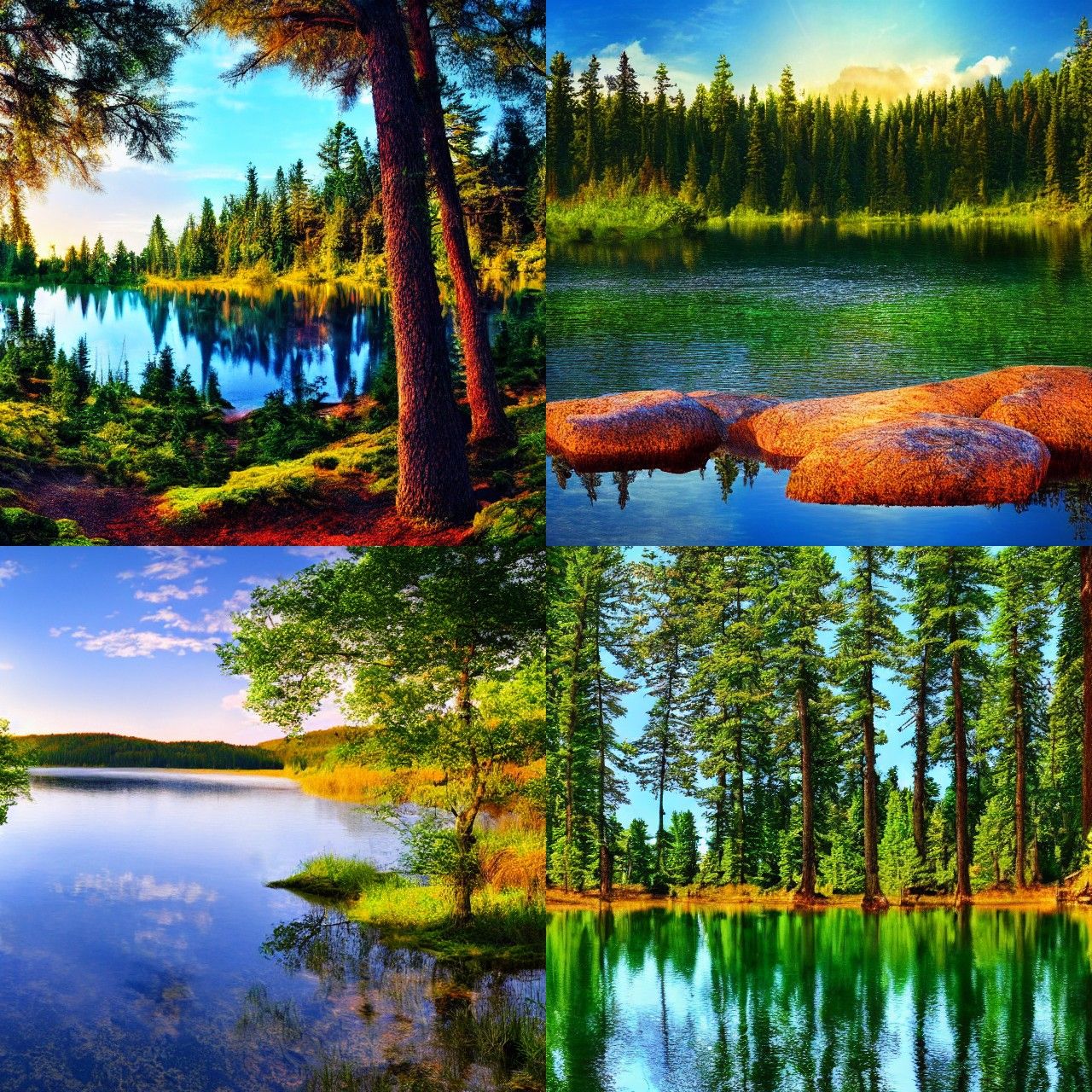 Hyperrealistic Summer Forest Lake in 8K