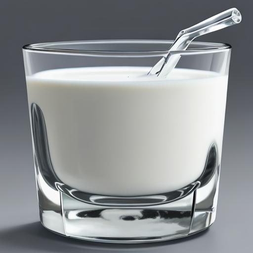Abstract Art: Glass of Milk in Complementary Colors