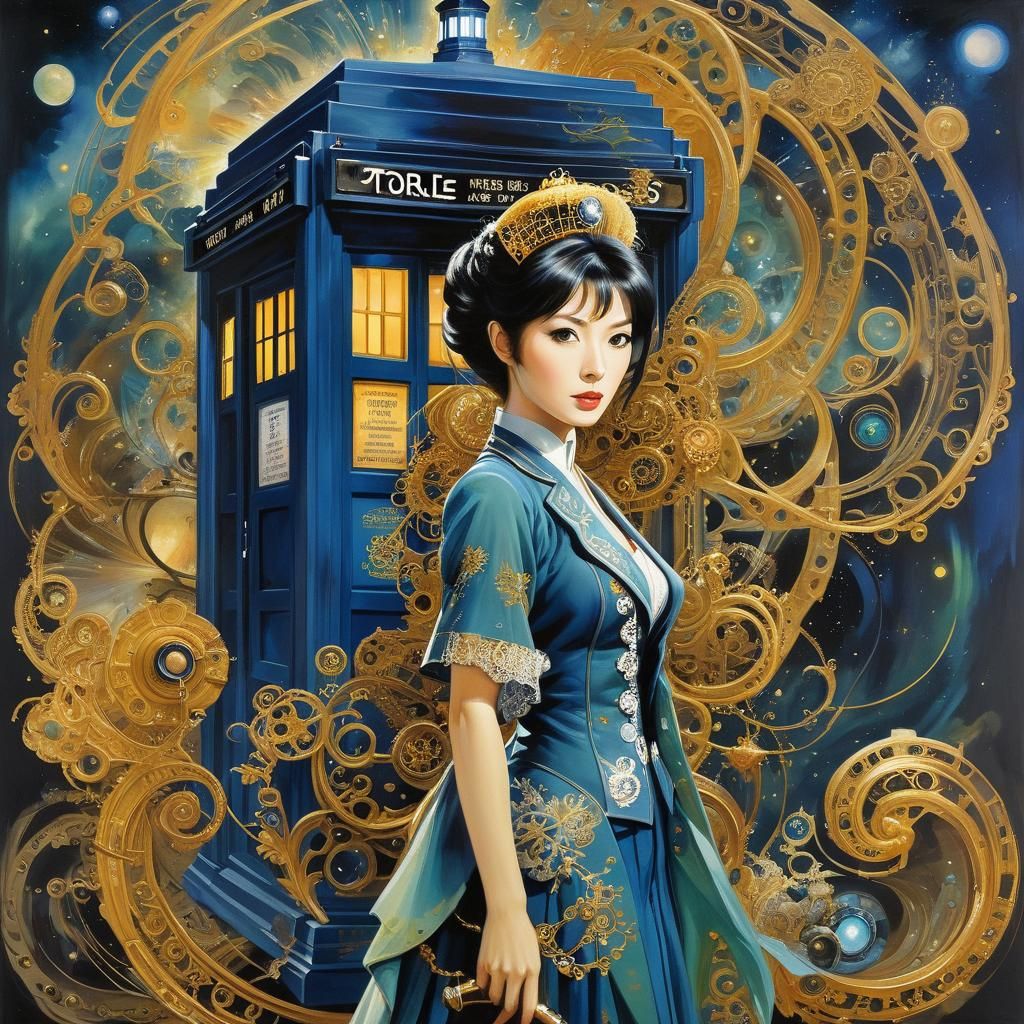 TARDIS in Irradiated Metropolis, Pop Art Style