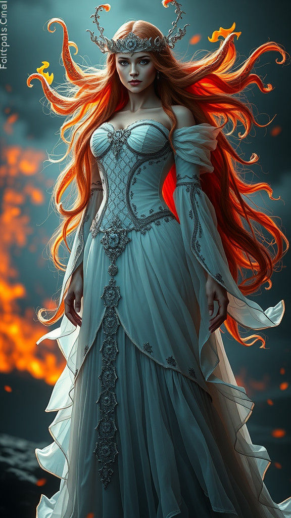 Heavenly Hell Princess in Photorealistic Style