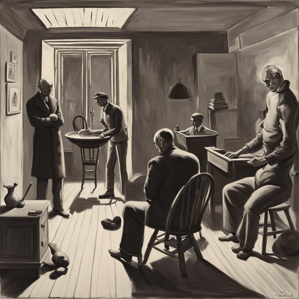 Powerful Allegory of American Choice, Social Realism Art