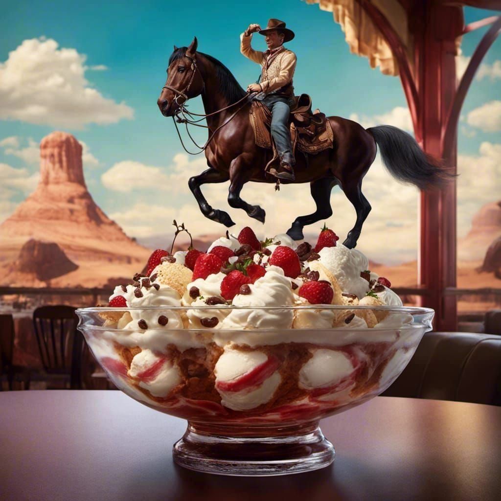 Cowboy lost in the Dessert