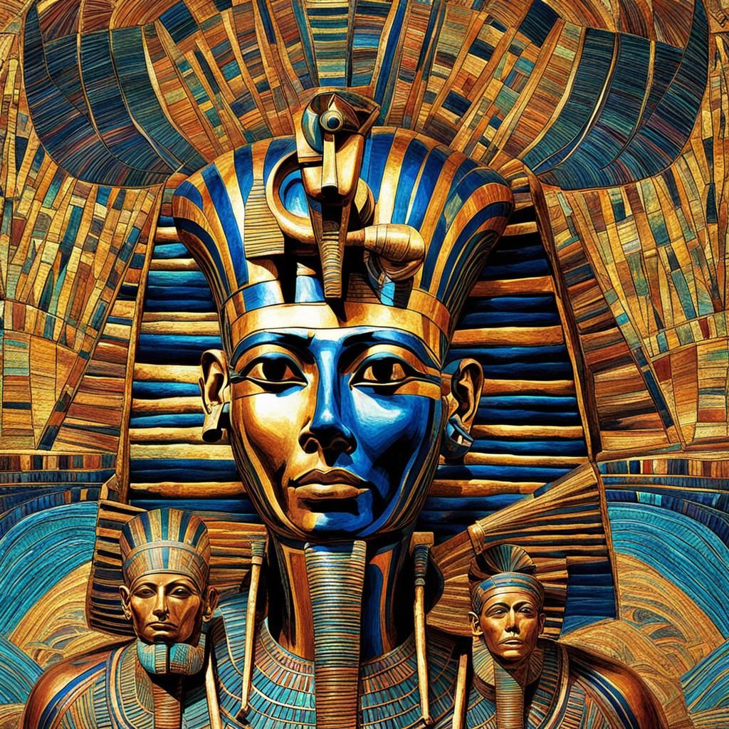 Psychedelic Egyptian Mummy Art