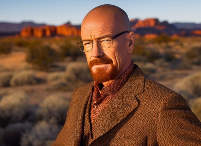 Walter White as Cowboy Portrait in the Desert