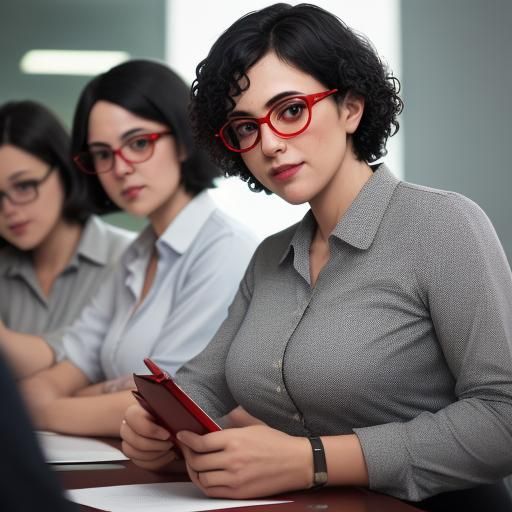 Literature Teacher in Discussion with Colleagues