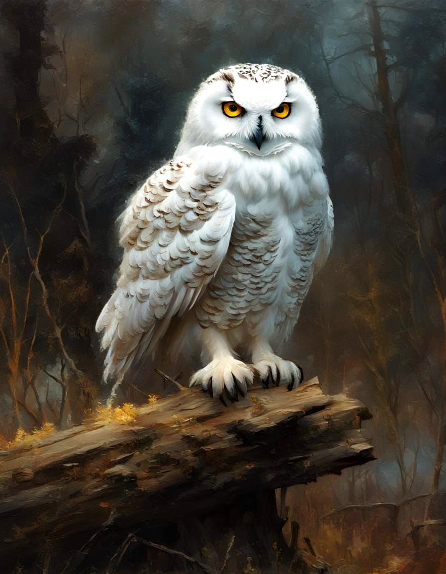 A Snowy owl