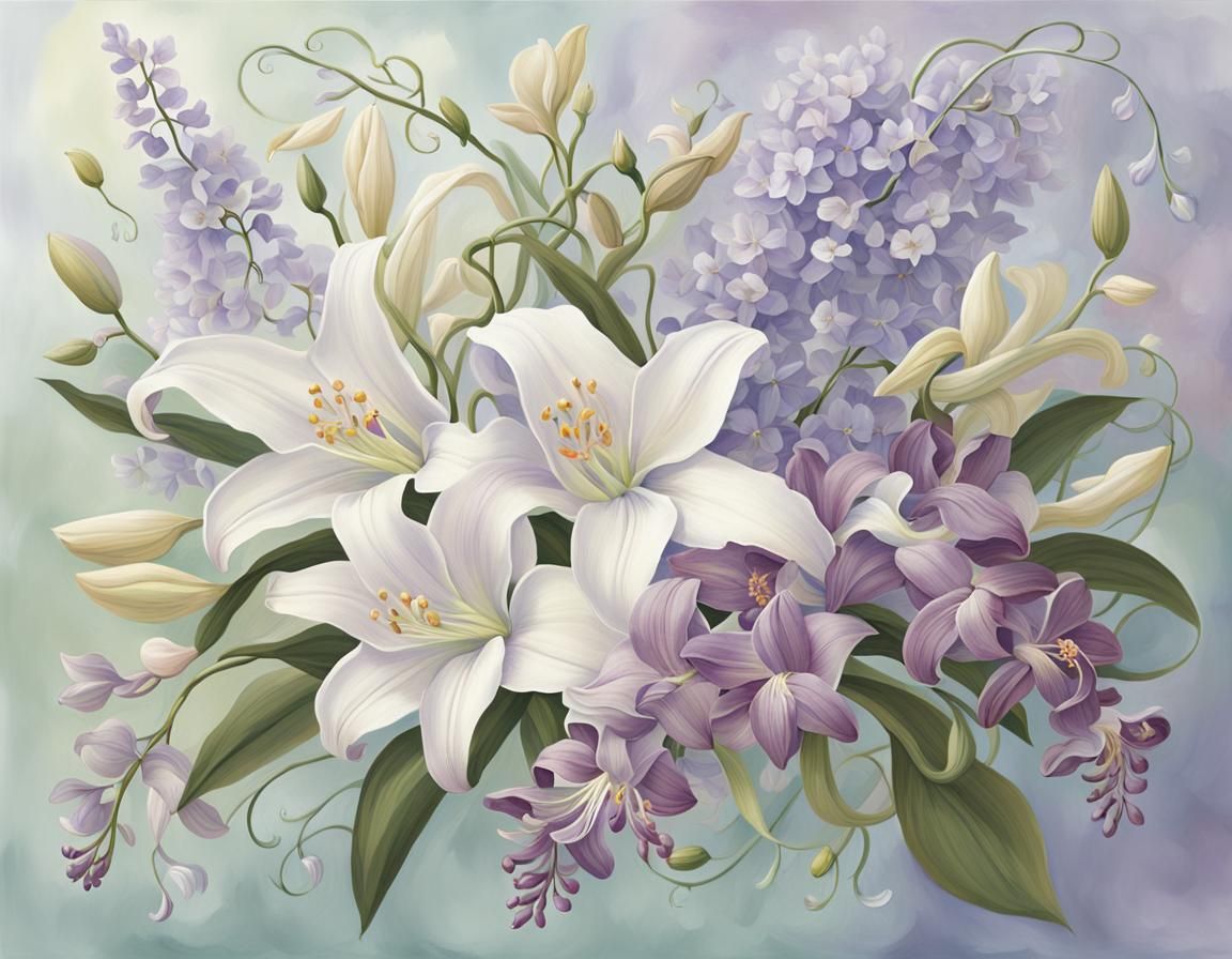 Ethereal Botanical Tapestry