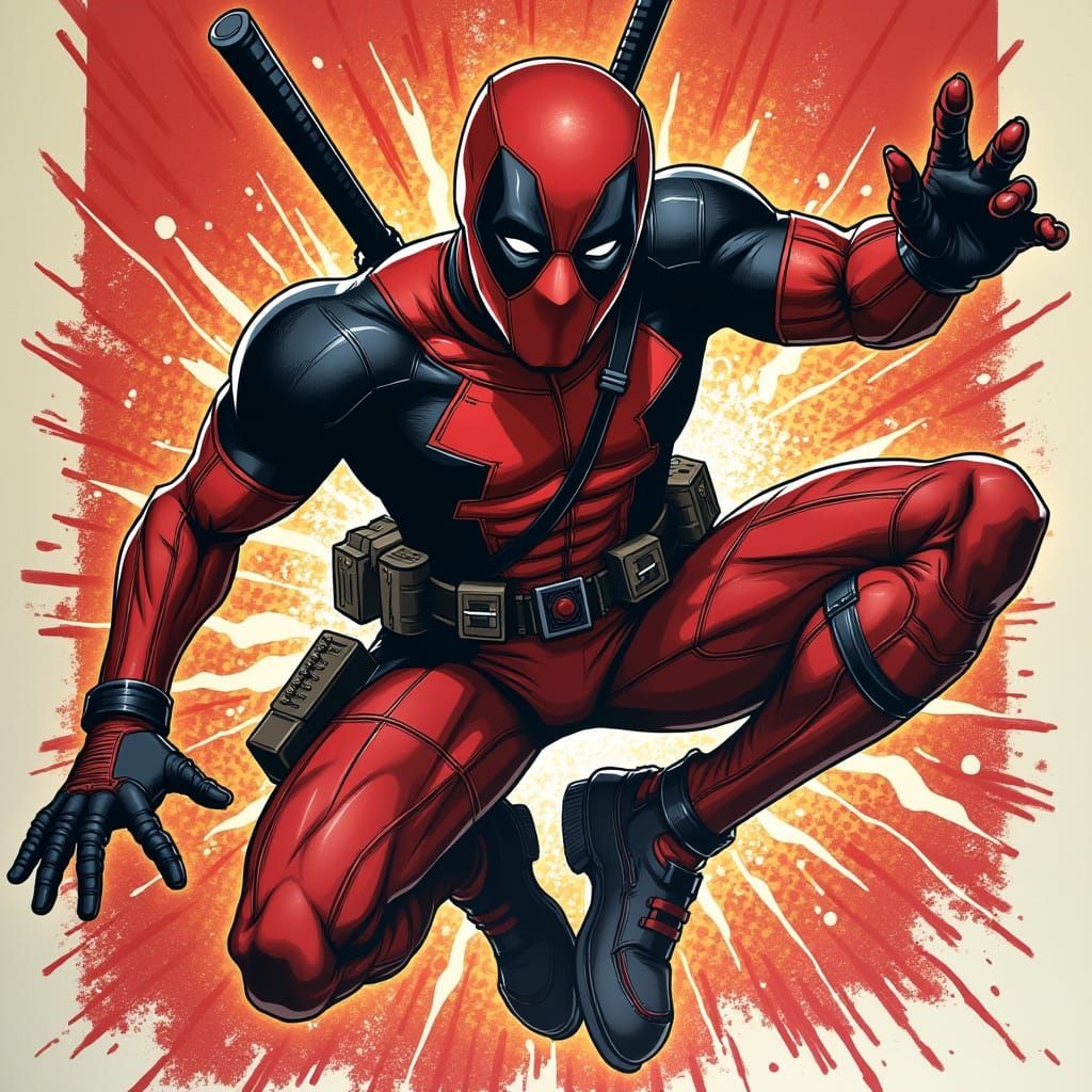 Deadpool Poster Art in a Bold, Stylized Aesthetic