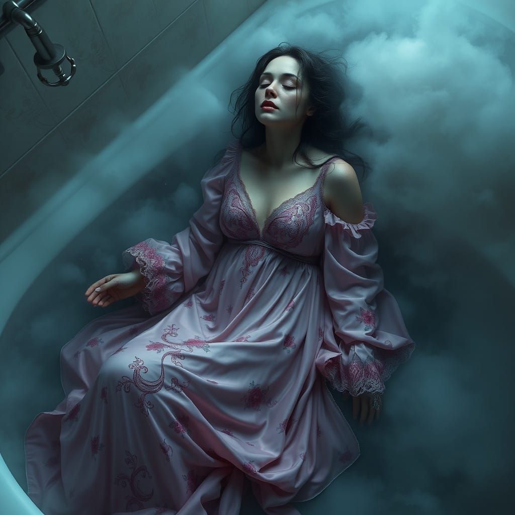 Fantastical Bath Scene in Detailed Matte Painting