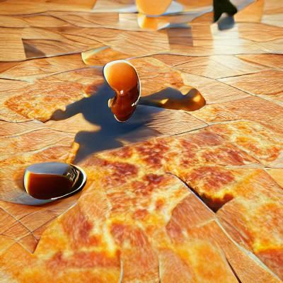 Pizza Slice Breakdancing, Kicking Biden: 3D Render