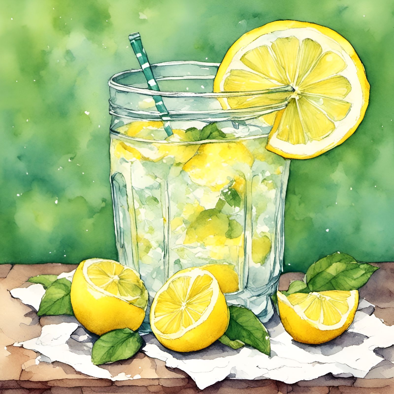 Storybook Lemonade Illustration in Fable Style