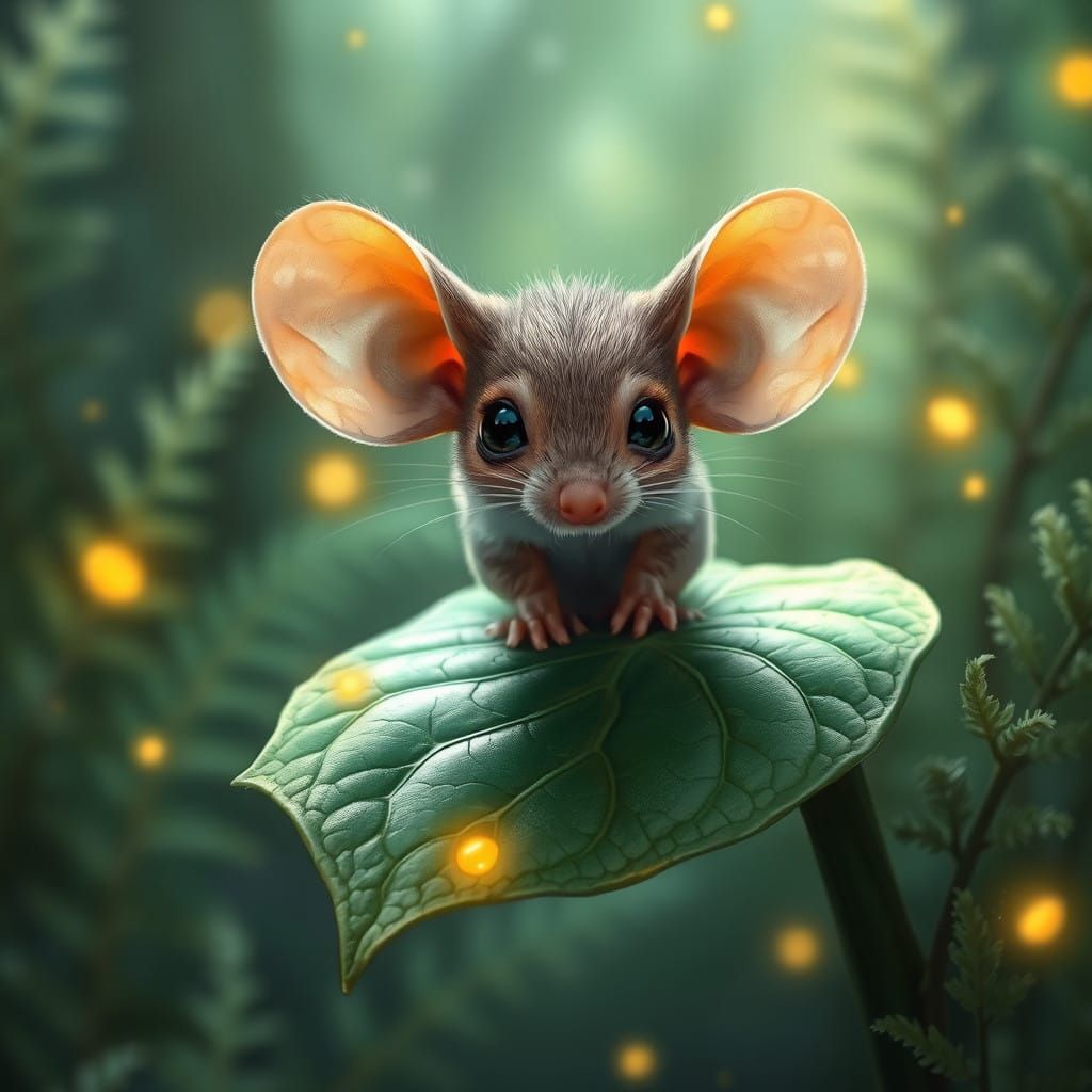 Whimsical Forest Sprite in Enchanted Environment