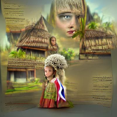 Historical Portrait of Ukrainian Samoan Girl in 8K