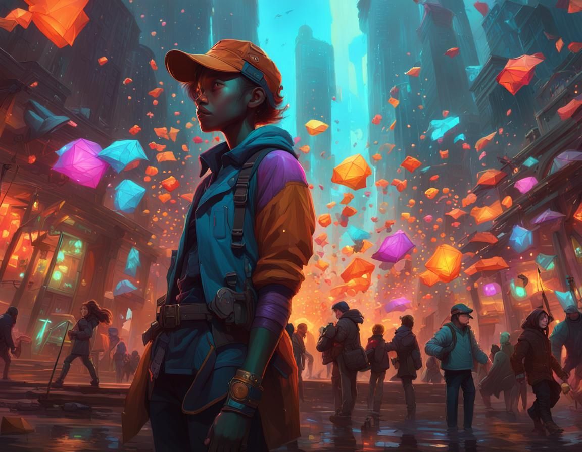 Vibrant Digital Painting of a Stunning Character