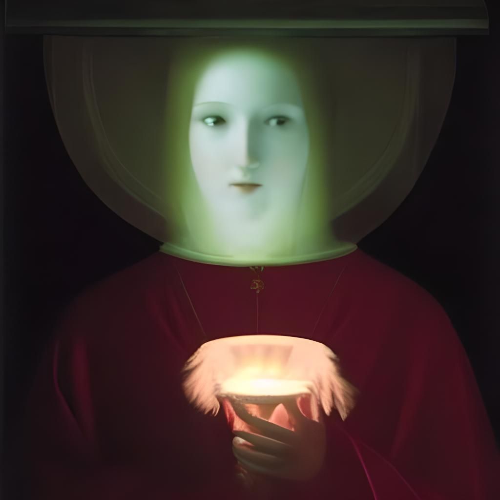 Ethereal Red-Haired Woman in Renaissance Style