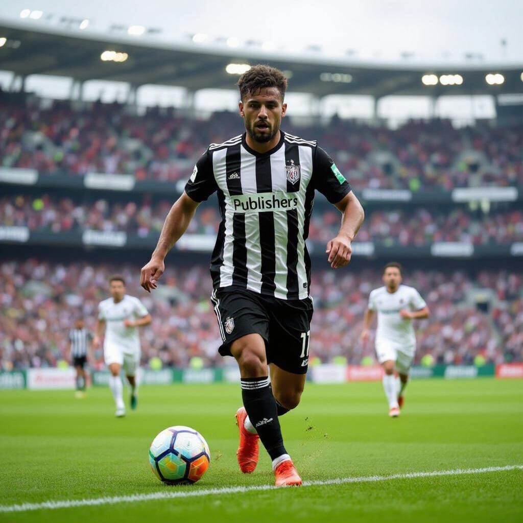 Vasco Player in Stadium: Impressionistic Realism