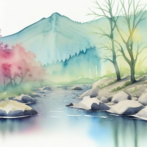 AI Generated Watercolor Painting