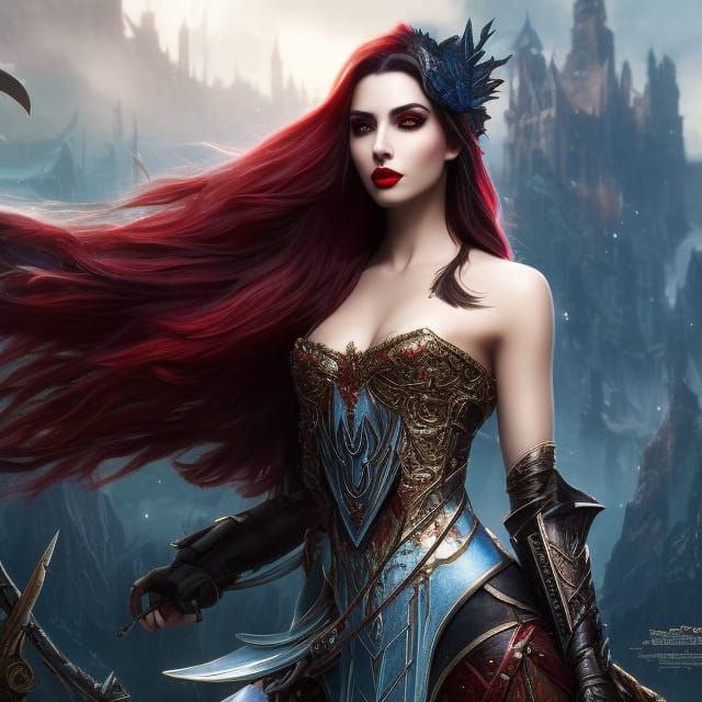 Gothic Snow Queen Fantasy Magazine Cover Art