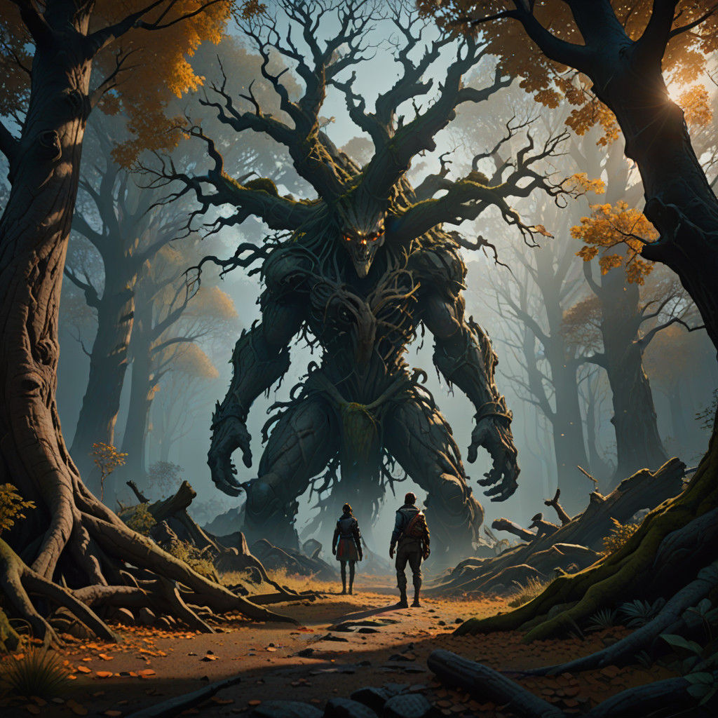 Ethereal Fantasy Scene in Volumetric Cinematic Style