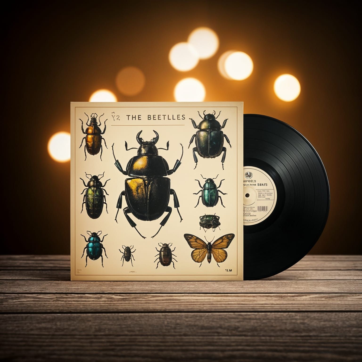 The Beetles Vinyl Record Cover Art