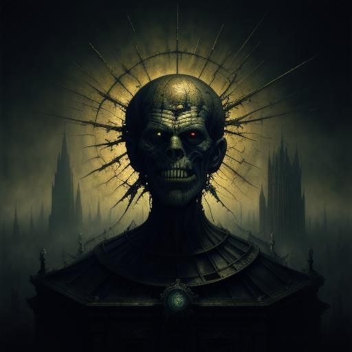 Surreal Ribbed Man in Baroque Style