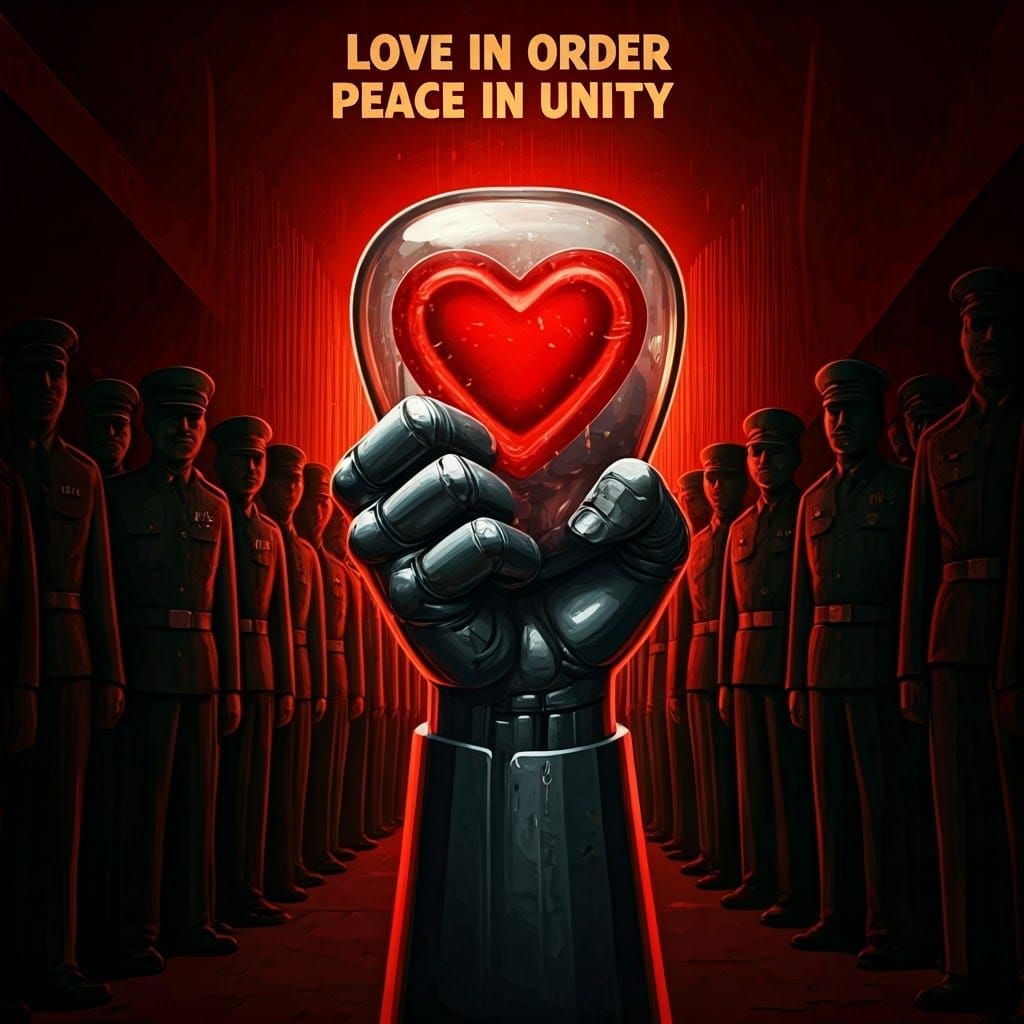 Dystopian Propaganda Poster: Love Under Control